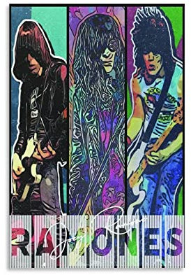 Enartly Foto Auf Leinwand Joey Ramone Poster Leinwand Wand Art Raum Bilder für Schlafzimmer Geschenke Dekor 60x90cm Kein Rahmen