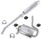BESTPRICE Auspuff Schalldämpfer Set 1x Mittelschalldämpfer, 1x Endschalldämpfer, mit Montagematerial Kompatibel mit DACIA DUSTER (HS_)