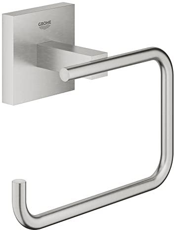 GROHE Start Cube - Papierhalter (ohne Deckel, verdeckte Befestigung, Material:Metall), supersteel, 40978DC0