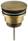 VALAZ Bouchon Universel pour lavabo et Bidet avec ou sans trop-Plein en Or Vieilli et doré Vieilli bonde Click Clack, Pop-Up