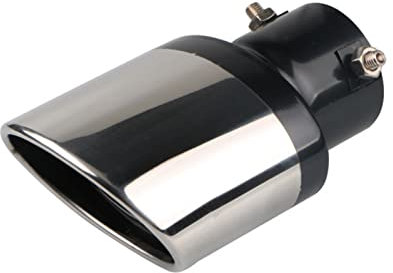 dsfik Auto-Edelstahl-Auspuffrohr-Abdeckungen Für FIAT Für Panda Für Bravo Für Punto Für Linea Für Croma 500 595 (Farbe : Straight)