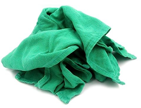 A&A Wiping Cloth Recycled Green Surgical/Huck Towel Rags, 5 Pound Box