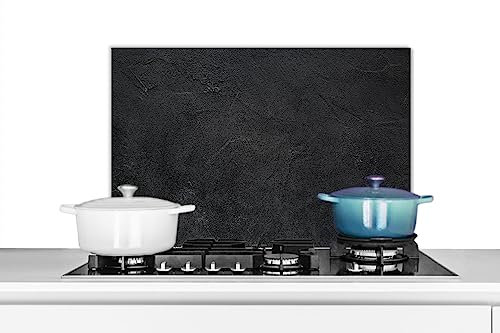 KitchenYeah© Spritzschutz Küchenrückwand Küche Deko Aluminium Platte Wandschutz Herd Spritzschutz WandverkleidungIndustrial - Beton - Grau - Vintage - Rustikal - 70x50 cm
