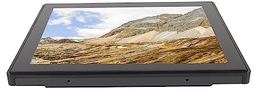 jerss Tragbarer Touchscreen-Monitor, IP65 Wasserdichter 10,4-Zoll-NT-Monitor mit Mehreren Schnittstellen, 10 Punkte Kapazitive Touch-Energieeinsparung für den Supermarkt (EU-Stecker)