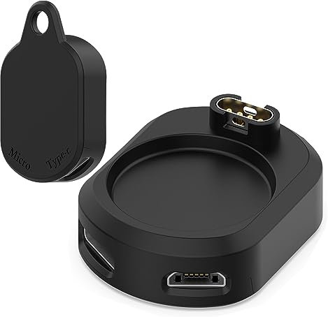 JOYSOG Adaptateur de Station de Charge pour Montre Garmin Forerunner 945/935 Fenix 7 Venu 2 Vivomove 3 avec Port de Type C et Micro USB