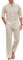 COOFANDY 2-teiliges Herren-Set, Baumwolle, lässig, langärmelig, kubanisches Henley-Shirt und lockere Hose, Strandurlaub-Outfits, Beige, Large