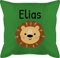 Kissen 50x50 - Löwen - Süßer Löwe - Kindergarten Kita - 50 x 50 cm - Grün - süßes personalisierte löwenmotiv Lowe sofakissen kinderkissen Name Tier Kindergartenkind kuschelkisse für