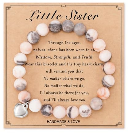 POWWA Geschenk für Schwestern, Armband Mädchen Armband Damen Geschenk Beste Freundin Mädchen Geburtstag Frauentag Kleines Geschenk für Frauen Armband Freundschaft Teenager Sisters Gifts