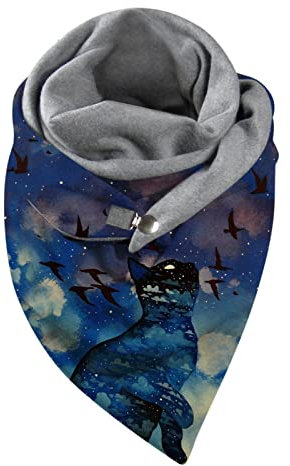 Soupliebe Dreiecksschal Damen Winter Herbst Winter Dreieck Knit Factory Dreieckstuch Halstuch Mädchen Kaschmir Eulen الكوفية الفلسطينية Dreieckstuch Zwillingsherz Mit Knopf Musselin Schal Schals