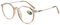 VEVESMUNDO Blaulichtfilter Lesebrillen Metall Groß Rund Nerdbrille Anti Blaulicht Brillen Damen Herren +0.5,+1.0,+1.5,+2.0,+2.5,+3.0,+3.5,+4.0 (1 Stück Transparent Braun, 1.5)