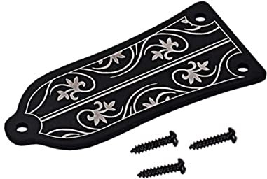 ibasenice Halsstababdeckung Für E-gitarre Gr34 Abalone Schwarz Langlebig Inklusive Schrauben Installieren