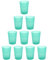 Engelland - 10 x Plastikbecher, Trinkbecher, Hell-Grün, Frostoptik, 400 ml, Eichstrich, bruchfest, stapelbar, Mehrweg, Kunststoff, wiederverwendbar, Party-Becher, Trink-Glas