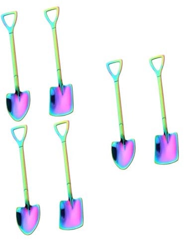 Garneck Teaspoons 6 Pcs Spade Spoon Dinner Spoons Cake Kit Thanksgiving Day Sugar Spoons Fruit Spoon Baby Kit Coffee Scoop Metal Coffee Spoon Tableware Stainless Steel Coffee Powder
