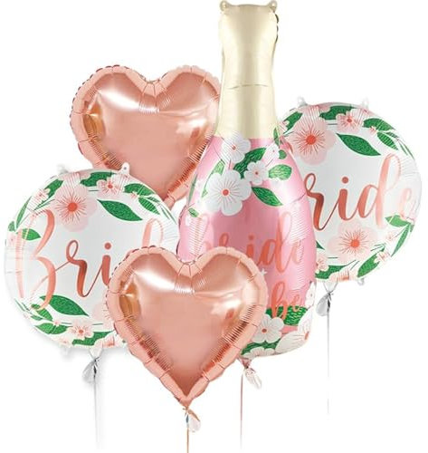 DazzJoy Bride to Be Deko Rosegold Ballons, JGA Deko Hochzeit Luftballons, Junggesellenabschied Frauen Deko Folienballons, Bachelorette Party Accessories, JGA Accessoires Frauen, Hochzeit Verlobung