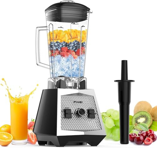 FIMEI 1500W Blender pour Smoothies avec Carafe de 2L sans BPA, Blender à Haute Vitesse, Blender pour Jus/Broyer de la Glace/Mélanger et Nourriture pour Bébés, Mixeur Professionnel pour la Glace