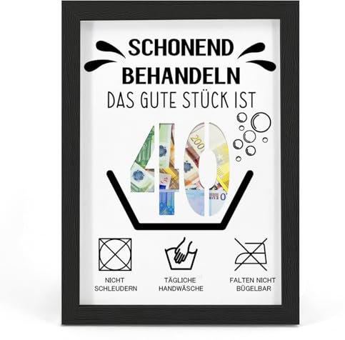 HSDSH 40. Geburtstag Geldgeschenk, Geschenke zum 40 Geburtstag Mann/Frau, Geburtstagskarte zum 40. Geburtstag Schonend behandeln 40, Witzige Geschenkideen zum 40, Geschenke für Freunde, Familie
