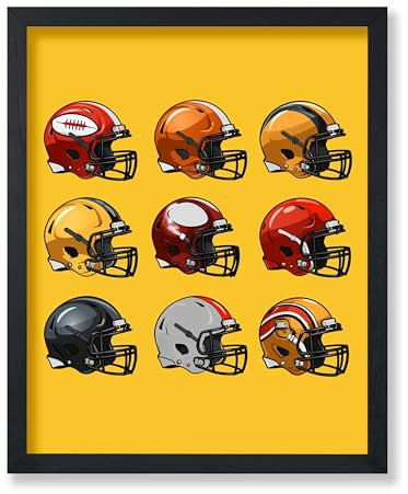 Poster Master Sport-Poster – Fußballhelm-Druck – American Football Art – Helmkunst – Sportler-Kunst – Fußballspieler-Kunst – tolle Wanddekoration für Fitnessstudio oder Büro – 20,3 x 25,4 cm,