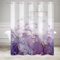 Ttincceer Rideau de Douche sans Crochets Rideau de Douche sans Crochet en marbre Violet avec Doublure encliquetable Double Couche fenêtre supérieure Transparente décor de Salle de Bain 180x188cm
