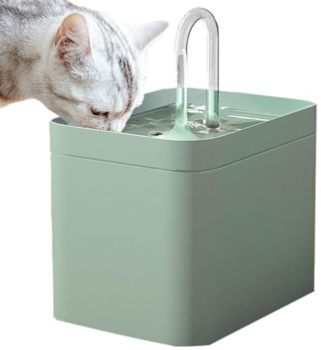 Fontaine À Eau pour Chat, Fontaine a Eau-Chat, Fountaine d'eau de Compagnie avec Pompe Ultra Silencieuse et Filtre, 1.5 L Distributeur Eau Chat sans Fil pour Animaux de Compagnie