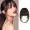 QKEPCY Clip in Bangs Clip in Pony Clip in Fransen Echthaarverlängerungen mit Schläfen Remy Fringe Haarteil Echthaar in Bangs Fringe Extensions Natürliche Bangs für Frauen
