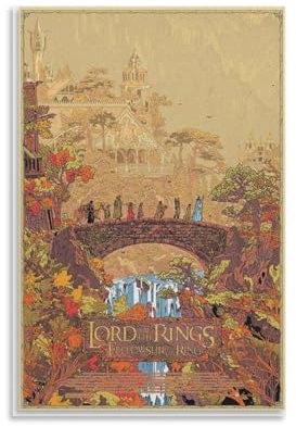 Filmposter Herr der Ringe, Vintage-Reise-Poster, Kunstdruck, Poster, Wandkunst, Gemälde, Leinwand, Dekoration, Heimposter, 20 x 30 cm