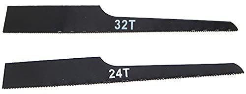 Goorvoucs 20Pcs Reciprocating Air Saw Blades Pneumatic Tool for Wood Fiberglass Metal Saw Blade Wood Saw Blade,24T & 32T