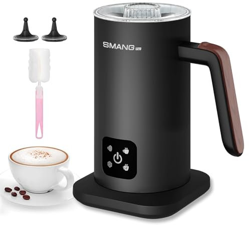 Electric Milk Frother, 4 in 1 Milk Steamer 11oz/350ml, Automatic Hot and Cold Frothing Machine for Coffee, Latte, Cappuccino, Macchiato, Hot Chocolate, Body