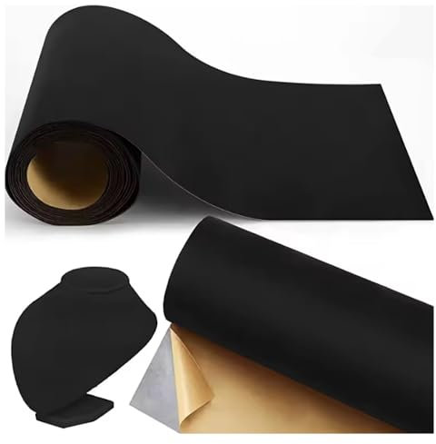 Tela De Terciopelo Autoadhesiva, Tela Flocada Adhesiva Negra, Ancho 25 Cm/9,84 Pulgadas Tela Flocada For Estuches De Joyas, Estuches De Gafas(25cm x 3m)