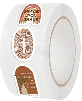 500 Stück Jesus Sticker Wasserfest Religiöse Christliche Sticker Kreuz Bibelvers Aufkleber Faith Stickers Scrapbooking Zubehör Ostern Aufkleber