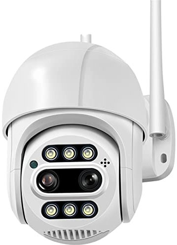 Security Camera Outdoor, 8MP 4K PTZ IP Camera 8x Zoom Dual-Lens Human Detect CCTV Camera 4MP Outdoor CCTV Video Surveillance Camera ICSEE APP Home Security WiFi Camera with Pan-Tilt View(8MP With 64G