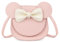 Weenwill Little Mouse Ear Bow Crossbody Purse,Umhängetasche für Mädchen mit Schleife Kleine Schulterhandtasche Kleine Überschlagtasche Umhängetasche für Mädchen,Kinder,Kleinkinder,Teenager