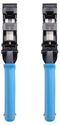 Daijianbin 2 x RJ45 crimpadora RJ11 4 pares para conectores hembra
