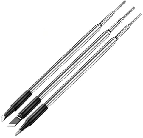 omocatch USB Soldering Iron Tip, C210 5V Battery Powered Soldering Tip, Portable Soldering Rework Accessories for Precision Electronics Repair, 3Pcs Set