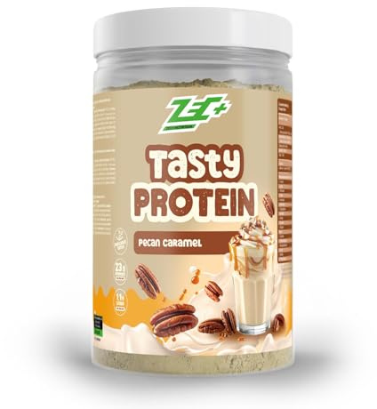 ZEC+ Tasty Protein 450g – Mehrkomponenten Proteinpulver mit Whey & Casein – Cremiger Eiweiß Shake mit hohem Proteingehalt – Made in Germany (Pecan Caramel)