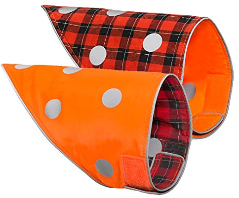 Spot the Dog Hundehalstuch, reflektierend, wendbar, Orange/Rot