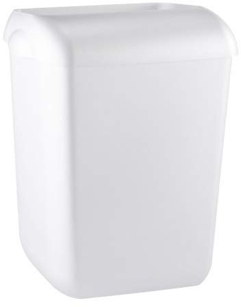 ALLCARE 5642 PlastiQline PQA55 Abfallbehälter 23 L halboffenen Kunststoff Weiß, 55L