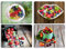Piy Painting Frisches Obst Kirsche und Erdbeere Kunstdruck auf Leinwand Farbige Bild Fotoleinwand und Kunstdrucke auf Wanddeko für Wohnzimmer Gaststätte Küche Geburtstagsgeschenk 30x40cm 4Set