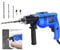 Hammer Drill 850W Impact Drill 2 in 1 Hand Electric Percussion Drill with Drill Bits Set, Variable-Speed Trigger, 360° Rotating Handle for Brick, Wood, Steel, Concrete, Masonry