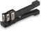 Pelacables de fibra óptica, Cuchilla peladora de cable coaxial horizontal, Cortador de cable de fibra óptica Herramienta de pelado manual, 45-165, Diámetro de pelado de 4.8 mm-7.9 mm, Negro