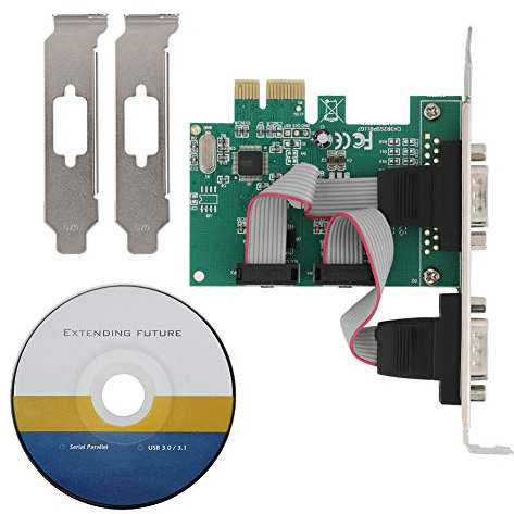 PCI Express Karte, 2 Port RS-232 Serielle Schnittstelle COM zu PCI-E PCI Express-Karte Netzwerkserveradapter für 98SE/2000/XP/Vista/Win 7/Win 8/Win 10 32, PCI-E PCI Express KarteKonverter