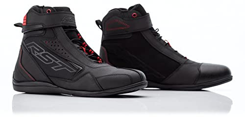 RST Frontier Scarpe da moto da donna (Black/Red,37)