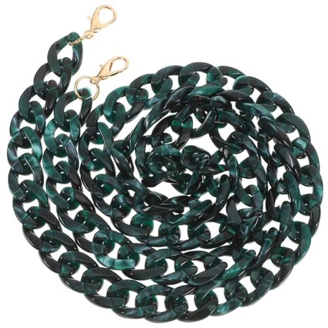 Taschenketten mit Karabinerverschlüssen, Acryl, Grün, Jeans, Geldbörse, Kette, Schlüsselanhänger, Schlüsselring, Kette, Geldbörse, Karabinerhaken, für Gürtelschlaufe, Handtasche, Schlüssel, 100 cm