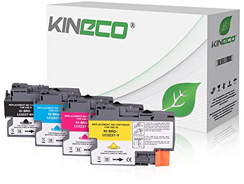 Kineco Tintenpatronen 4X kompatibel für Brother LC-3237 MFC-J5945DW J6945DW J6947DW HL-J6000DW J6100DW