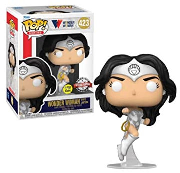 Funko Pop! Wonder Woman 80th Anniversary White Lantern Glow-in-The-Dark Pop! Vinyl Figure - Entertainment Earth Exclusive