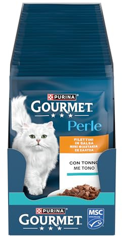 GOURMET Perle Gatto Filettini in Salsa con Tonno