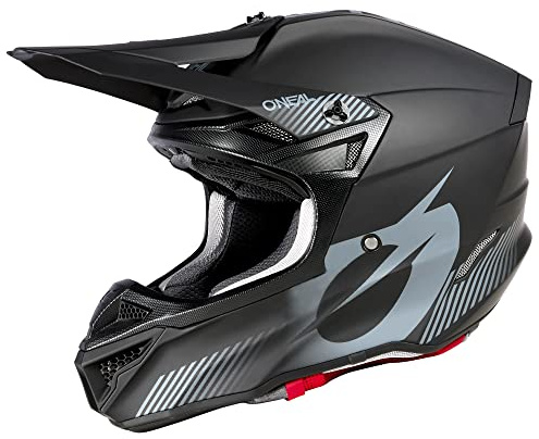 O'NEAL | Motocross-Helm | MX Enduro | 2 Außenschalen & 2 EPS für erhöhte Sicherheit | 5SRS Polyacrylite Helmet SOLID V.23 | Erwachsene | Schwarz | Größe XL (61/62 cm)