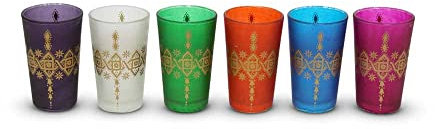 Lot de 6 verres à thé marocains Azalia | Safaary