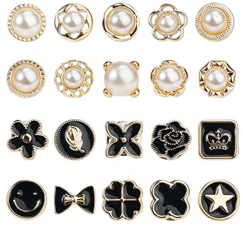 20 Pièces Chemise Broche Boutons, Sécurité, Métaux Perles Pins, éviter L'exposition Accidentelle Femmes, pour écharpe, Cardigan, Chapeau, Vêtements