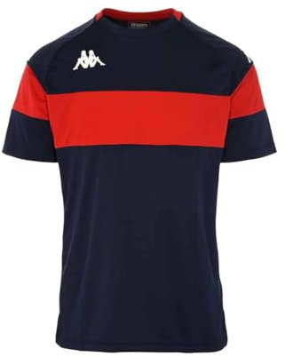 Kappa Herren DARETO T-Shirt, Marineblau, Rot, 56