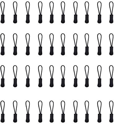 VICZON 40 Stück Zipper-Schlaufen Reißverschluss-Anhänger Reißverschluss-Verlängerung Pull Anhänger, Reissverschlussgriff Ersatz Zipper Pulls Nylon Reißverschlussanhänger Zipper-Schlaufen